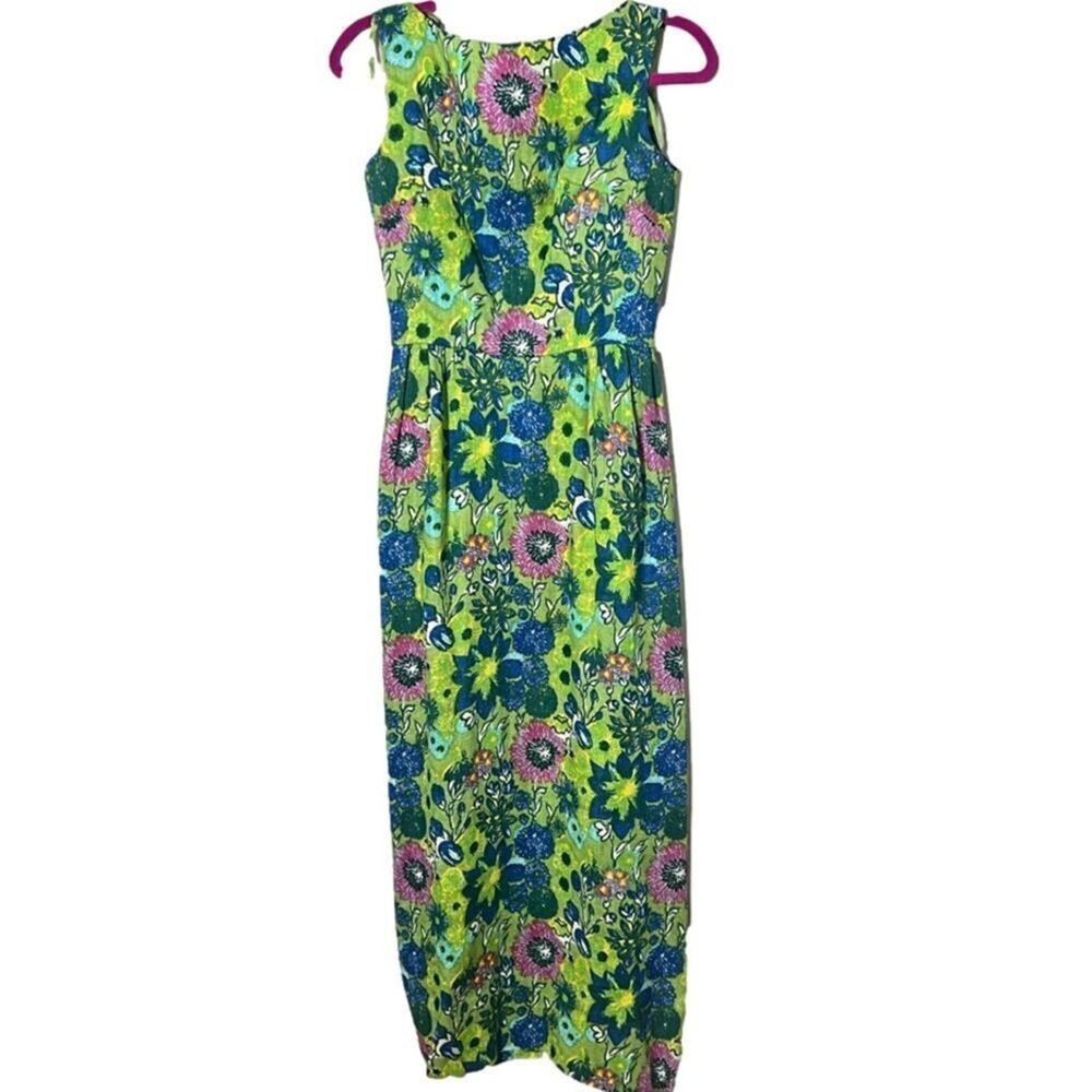 FRANKLIN SIMON VINTAGE GALA SCOOP NECK DEEP V WITH BOW AT THE BACK DRESS Sz 12
